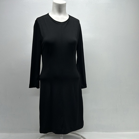 Rag And Bone Allison Open Back Mini Short Dress 3/4 Sleeve Snap Neck Black Small - Picture 2 of 12